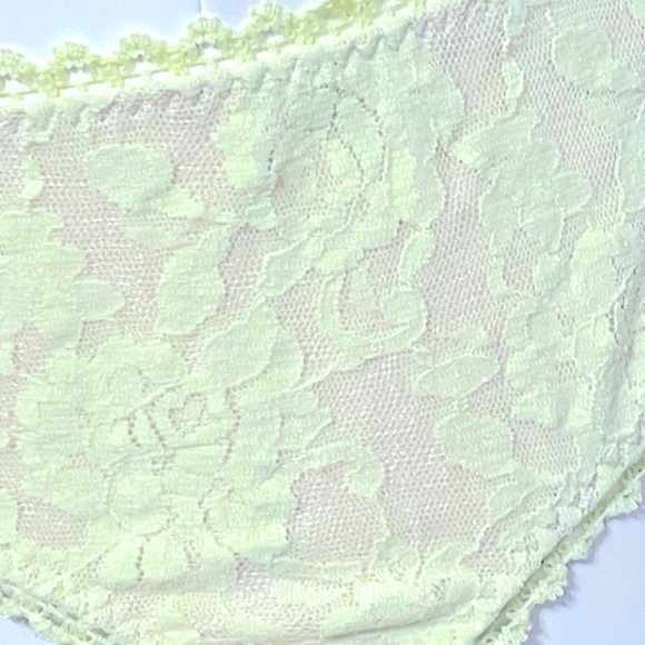 VICTORIA’S SECRET mint green lace and orange plaid ribbon garter belt XS/S, NWT - Picture 2 of 8